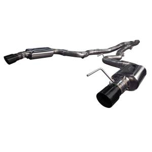 Mustang Ecoboost 2.3L 2015-2019 Cat-Back Exhaust With Single Black Tips 