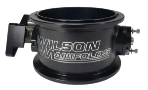 Wilson Throttle Bodies & Manifolds - Wilson Manifolds 123MM Billet Throttle Body - Wilson Manifold - Wilson Manifolds 123MM Billet V-Band Throttle Body Black
