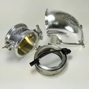 Wilson Throttle Bodies & Manifolds - Wilson Manifolds 123MM Throttle Body + Billet Elbow Combo Sets - Wilson Manifold - Wilson Manifolds 123MM Throttle Body + 4500 Billet Elbow Combo V-Band (Polished)