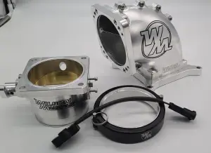 Wilson Manifold - Wilson Manifolds 105MM Throttle Body + 4150 Side/Side Billet Elbow Combo D-Band (Polished)