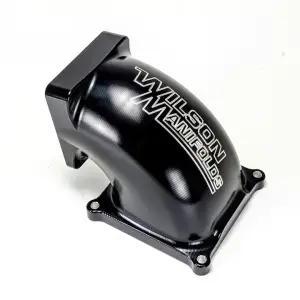 Wilson Manifolds 105MM 4500 Billet Elbow LS/ Ford Foxbody Bolt Pattern (Black)