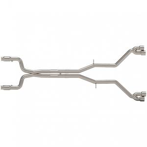 Camaro SS 2016+ Catted X-Pipe Header Back Street Screamer Exhaust With Polished Quad Tips 3"