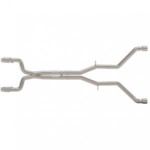 Camaro SS/ZL1 2016-2020 Catted X-Pipe Header Back Muffler Delete Exhaust With Polished Dual Tips 3"