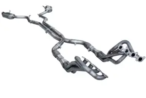 ARH Ford Mustang 5.0L Convertible 2015-2017 1-3/4" x 3" Long Tube Headers With Full Non Catted X-Pipes Dual Stainless Steel Tips