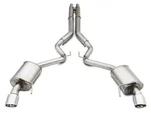 American Racing Headers - ARH Ford Mustang S550 2015-2017 2-1/2" x 2-1/2" Cat Back With X-Pipe Dual Stainless Steel Tips - Image 2