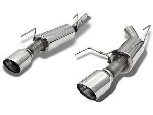 Bassani Ford Mustang 2011-14 V6 3.7L 2-1/2" Axleback Exhaust With Dual Stainless Steel Tips