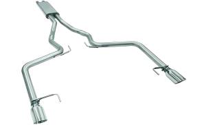 Bassani - Bassani Ford Mustang 2015-17 V6 3.7L 2.5" Mid Muffler Catback With Dual Stainless Steel Tips