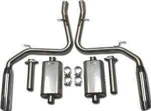 Exhaust - Bassani Exhaust - Bassani - Bassani Ford Mustang 1999-2001 4.6L 4V 2-1/2" Cat Back With Dual Stainless Steel Tips