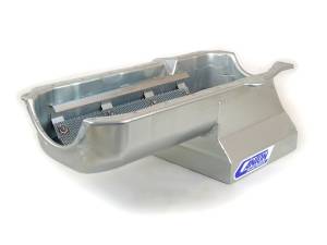 Canton Racing Products - Canton "T" Sump Drag Race Chevy SBC 1980-1985 Blocks w/ Right Side Dipstick Oil Pan - Silver - Image 5