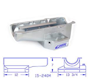 Canton Racing Products - Chevy Corvette 1984-1996 SBC blocks Canton T-Sump Oil Pan - Silver - Image 5