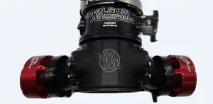 Wilson Manifolds 123MM Billet Blow Off Assembly W/ 123MM TB & 2.5" Connectors - Black