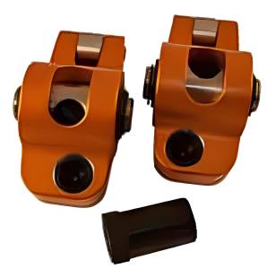 Harland Sharp SBC 7/16" Stud Mount Roller Rocker Arms, 1.5 Ratio, for SBC With Offset Intakes (0.050 Offset)