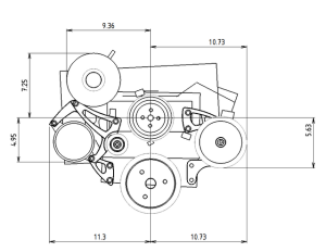 CVF Racing - CVF Chevy Small Block Serpentine Conversion System with Mid-Mount AC, Alternator, Power Steering Brackets, For Long Water Pump - Polished - Image 2