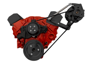 CVF Racing - CVF Chevy Small Block Serpentine Conversion System with Alternator Only Bracket (6 Rib) - Black - Image 2