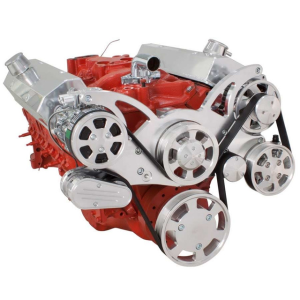 CVF Chevy Small Block Serpentine System with AC, Power Steering & Alternator (All Inclusive) - Polished