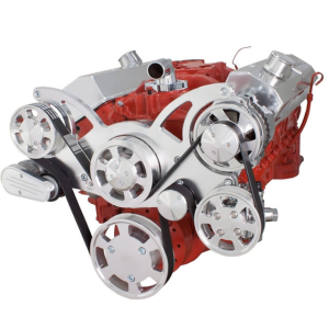 CVF Racing - CVF Chevy Small Block Serpentine System with Power Steering & Alternator (All Inclusive) - Polished - Image 1