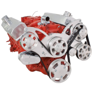 CVF Racing - CVF Chevy Small Block Serpentine System with Power Steering & Alternator (All Inclusive) - Polished - Image 3