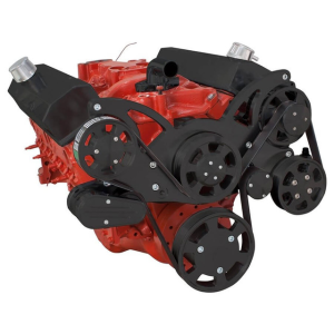 CVF Racing - CVF Chevy Small Block Serpentine System with Power Steering & Alternator (All Inclusive) - Black - Image 2