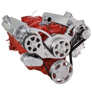 CVF Chevy Small Block Serpentine System with AC & Alternator (All Inclusive) - Polished