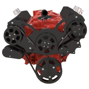 CVF Racing - CVF Chevy Small Block Serpentine System with AC & Alternator (All Inclusive) - Black - Image 2