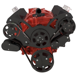 CVF Racing - CVF Chevy Small Block Serpentine System with Alternator Only (All Inclusive) - Black - Image 2