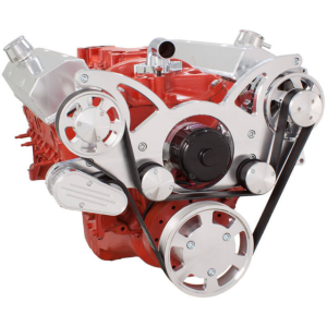 CVF Racing - CVF Chevy Small Block Serpentine System with Alternator Only with Electric Water Pump (All Inclusive) - Polished - Image 3