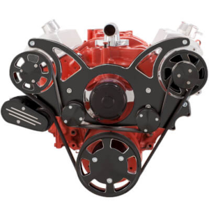 CVF Racing - CVF Chevy Small Block Serpentine System with Alternator Only with Electric Water Pump (All Inclusive) - Black Diamond - Image 2