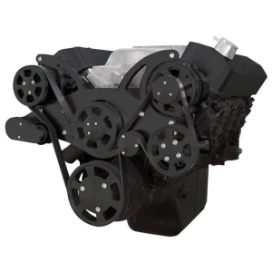 CVF Chevy Big Block Serpentine System with AC, Power Steering & Alternator (All Inclusive) - Black