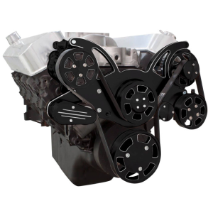 CVF Racing - CVF Chevy Big Block Serpentine System with AC, Power Steering & Alternator (All Inclusive) - Black Diamond - Image 3