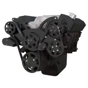 CVF Chevy Big Block Serpentine System with Power Steering & Alternator (All Inclusive) - Black