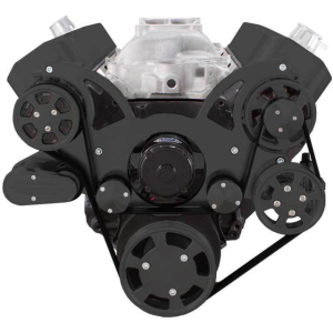 CVF Racing - CVF Chevy Big Block Serpentine System with AC, Power Steering & Alternator with Electric Water Pump (All Inclusive) - Black - Image 2