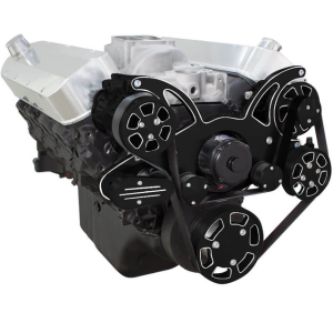 CVF Racing - CVF Chevy Big Block Serpentine System with AC, Power Steering & Alternator with Electric Water Pump (All Inclusive) - Black Diamond - Image 3