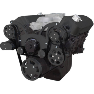 CVF Chevy Big Block Serpentine System with Power Steering & Alternator with Electric Water Pump (All Inclusive) - Black