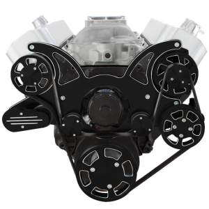 CVF Racing - CVF Chevy Big Block Serpentine System with Power Steering & Alternator with Electric Water Pump (All Inclusive) - Black Diamond - Image 2