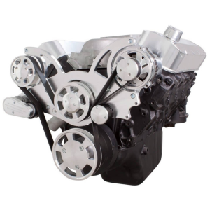 CVF Chevy Big Block Serpentine System with Alternator Only (All Inclusive) - Polished