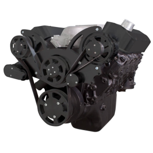CVF Chevy Big Block Serpentine System with Alternator Only (All Inclusive) - Black