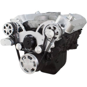 CVF Chevy Big Block Serpentine System with AC & Alternator with Electric Water Pump (All Inclusive) - Polished