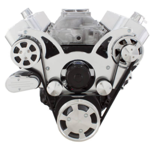 CVF Racing - CVF Chevy Big Block Serpentine System with AC & Alternator with Electric Water Pump (All Inclusive) - Polished - Image 2