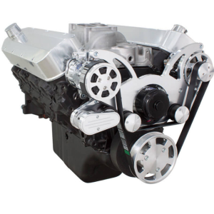 CVF Racing - CVF Chevy Big Block Serpentine System with AC & Alternator with Electric Water Pump (All Inclusive) - Polished - Image 3