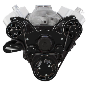 CVF Racing - CVF Chevy Big Block Serpentine System with AC & Alternator with Electric Water Pump (All Inclusive) - Black Diamond - Image 2