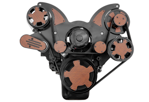 CVF Racing - CVF Chevy Big Block Serpentine System with Power Steering & Alternator with Electric Water Pump (All Inclusive) - Black W/ Carbon Fiber Inlet - Image 2