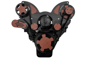 CVF Racing - CVF Chevy Big Block Serpentine System Alternator Only with Electric Water Pump (All Inclusive) - Black W/ Carbon Fiber Inlay - Image 2