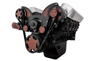 CVF Chevy Big Block Serpentine System Alternator Only with Electric Water Pump (All Inclusive) - Black W/ Carbon Fiber Inlay