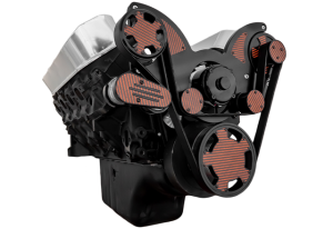 CVF Racing - CVF Chevy Big Block Serpentine System Alternator Only with Electric Water Pump (All Inclusive) - Black W/ Carbon Fiber Inlay - Image 3