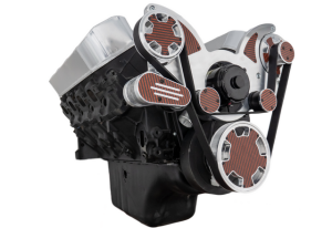 CVF Racing - CVF Chevy Big Block Serpentine System Alternator Only with Electric Water Pump (All Inclusive) - Polished W/ Carbon Fiber Inlay - Image 3