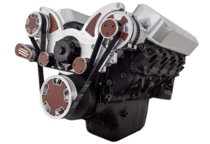 CVF Chevy Big Block Serpentine System Alternator Only with Electric Water Pump (All Inclusive) - Polished W/ Carbon Fiber Inlay