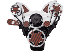 CVF Racing - CVF Chevy Big Block Serpentine System Alternator Only with Electric Water Pump (All Inclusive) - Polished W/ Carbon Fiber Inlay - Image 2