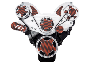 CVF Racing - CVF Chevy Big Block Serpentine System with Alternator Only (All Inclusive) - Polished W/ Carbon Fiber Inlay - Image 2