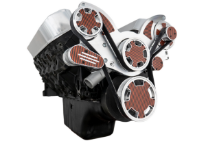 CVF Racing - CVF Chevy Big Block Serpentine System with Alternator Only (All Inclusive) - Polished W/ Carbon Fiber Inlay - Image 3