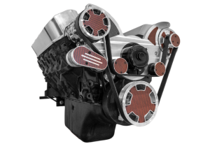 CVF Racing - CVF Chevy Big Block Serpentine System with AC & Alternator with Electric Water Pump (All Inclusive) - Polished W/ Carbon Fiber Inlay - Image 3